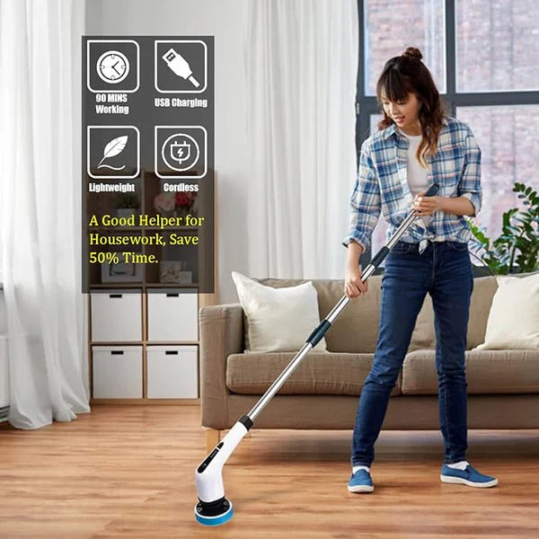 𝙑𝙞𝙫𝙚𝙣𝙯𝙖™9 in 1 Electric Cleaning Brush – فرشاة تنظيف كهربائية 9 في 1