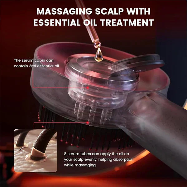 𝙑𝙞𝙫𝙚𝙣𝙯𝙖™ Scalp Massager Brush (Red) – فرشاة تدليك فروة الرأس (حمراء)