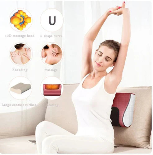 𝙑𝙞𝙫𝙚𝙣𝙯𝙖™  Red Pillow Massager – جهاز تدليك الوسادة الحمراء