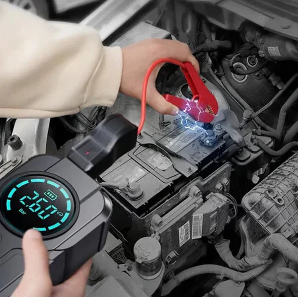 𝙑𝙞𝙫𝙚𝙣𝙯𝙖™Jump Starter With Air Pump هيكساليفينغ™ جهاز تشغيل البطارية مع منفاخ هواء