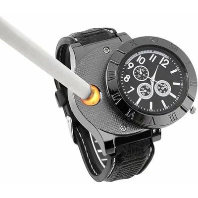 𝙑𝙞𝙫𝙚𝙣𝙯𝙖™ Men's Military USB Lighter Watch |  ساعة 𝙑𝙞𝙫𝙚𝙣𝙯𝙖™ العسكرية للرجال مع ولاعة USB