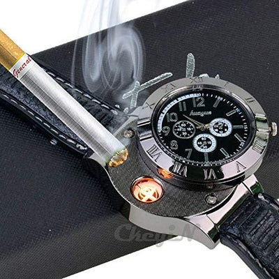 𝙑𝙞𝙫𝙚𝙣𝙯𝙖™ Men's Military USB Lighter Watch |  ساعة 𝙑𝙞𝙫𝙚𝙣𝙯𝙖™ العسكرية للرجال مع ولاعة USB