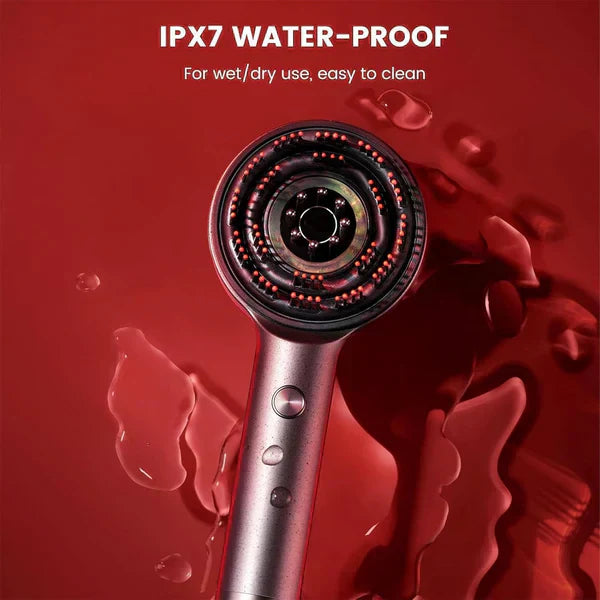 𝙑𝙞𝙫𝙚𝙣𝙯𝙖™ Scalp Massager Brush (Red) – فرشاة تدليك فروة الرأس (حمراء)
